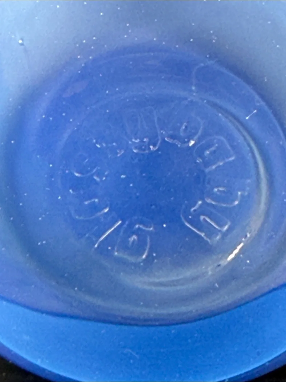 Blue Glassy Baby Votive Candle Holder